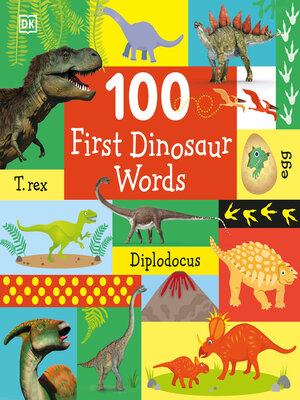 cover image of 100 First Dinosaur Words